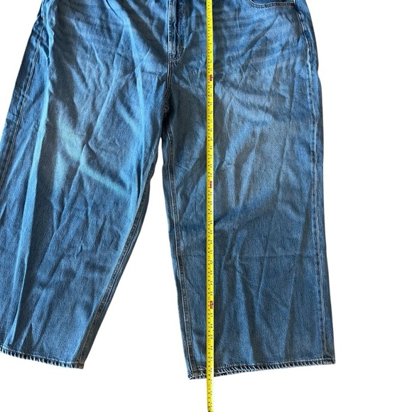 Old navy plus size women’s midrise baggy wide leg jeans size 30 NWT light wash - Picture 6 of 13